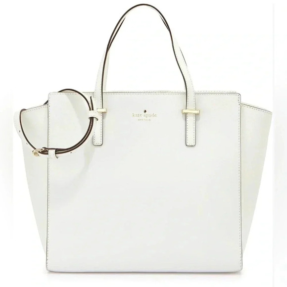 KATE SPADE Bright White Large Cedar Street Hayden Satchel - Picture 1 of 16